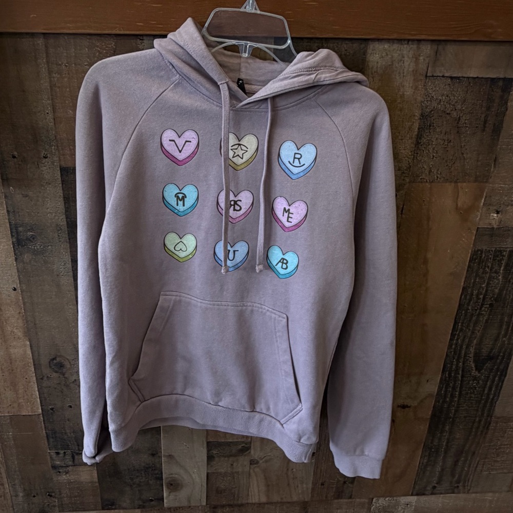 Pastel Heart Graphic Hoodie